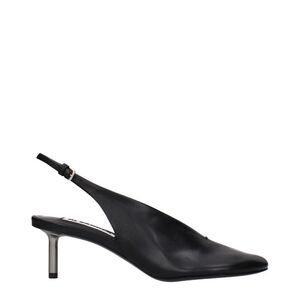 Jil Sander Black Leather High Heel Women's Pumps